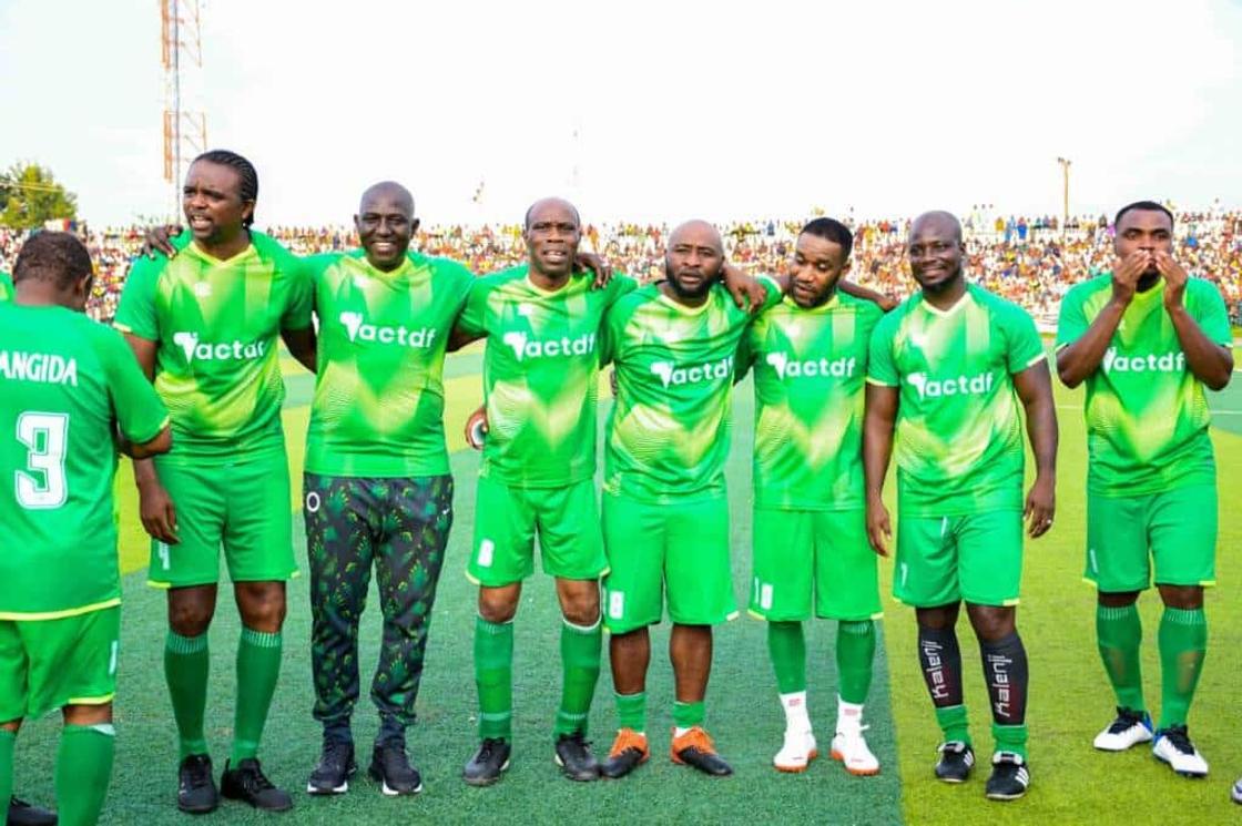 Super Eagles legends Okocha, Nwankwo, others reunite for football exhibition in Bauchi state
