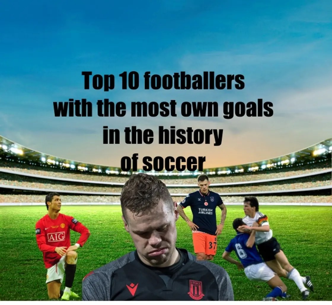 Ranking the top 10 footballers with the most own goals in the