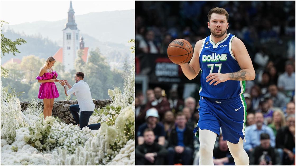 Luka Doncic Dallas Maverick Superstar Proposes To Longtime Girlfriend Anamaria Goltes 5185