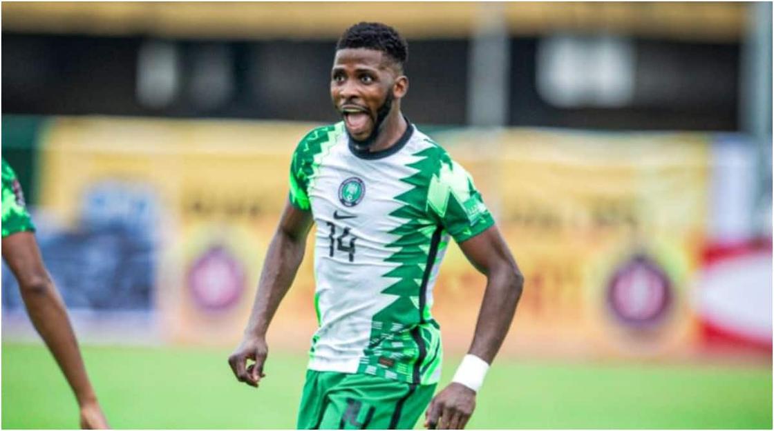 Kelechi Iheanacho Reacts After Scoring 2 Goals vs Liberia in Lagos at World Cup Qualifier