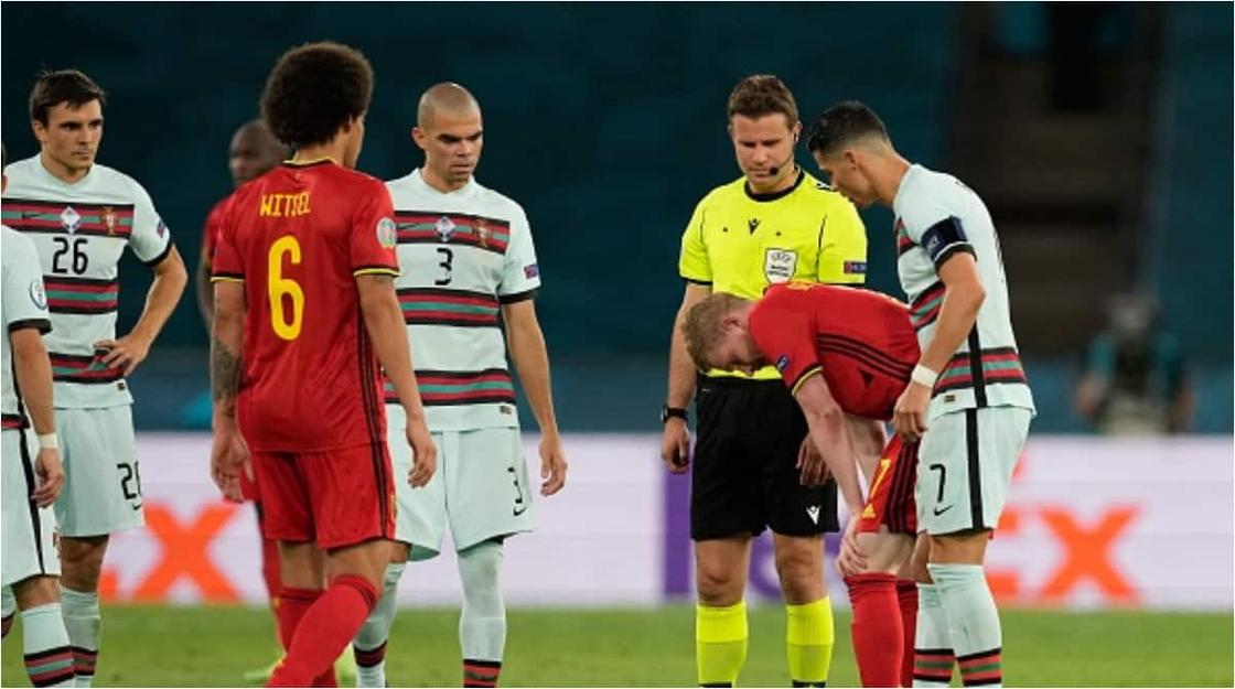 What Cristiano Ronaldo Did to De Bruyne After Belgium Star’s Injury As Portugal Legend Shows Caring Side Again