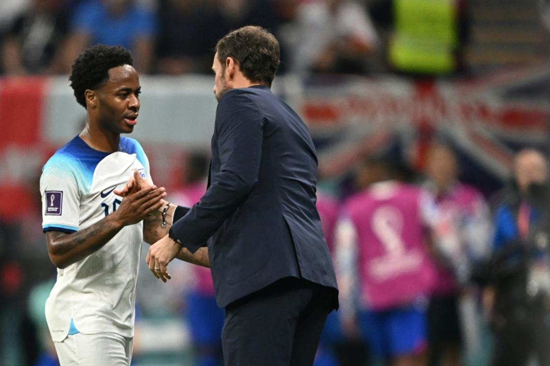 Raheem Sterling (left) will return home from England's World Cup camp in Qatar to deal with a family matter