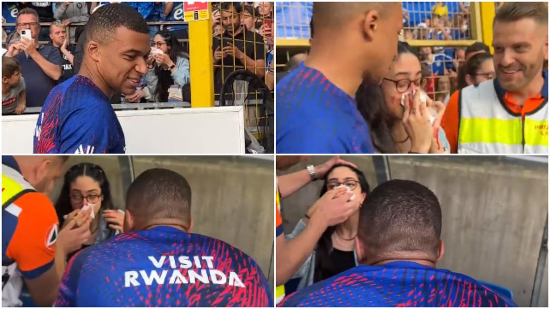 Heartwarming As Mbappe Shows Softer Side After Hitting Female Fan in Face  With a Shot - SportsBrief.com