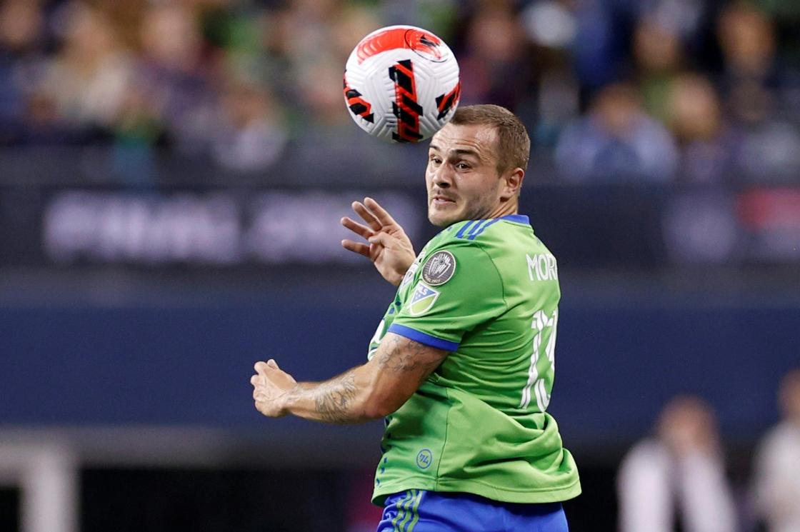 Jordan Morris scored all four goals for the Seattle Sounders in their 4-1 win at Sporting Kansas City in Major League Soccer on Saturday.