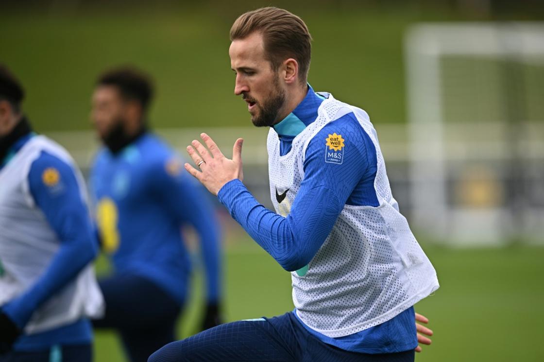 Motivated: Harry Kane training ahead of England's international with Italy
