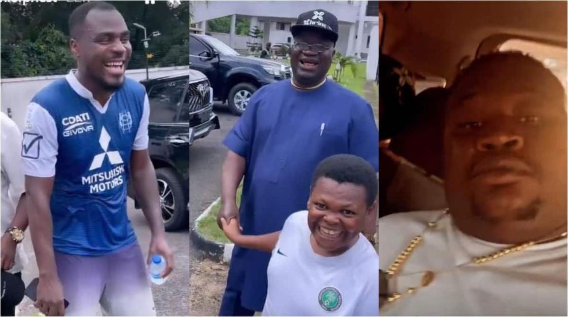 Cubana Chiefpriest and Nollywood star 'Pawpaw' Stunned as They Visit Emenike's Multi-million Naira Mansion