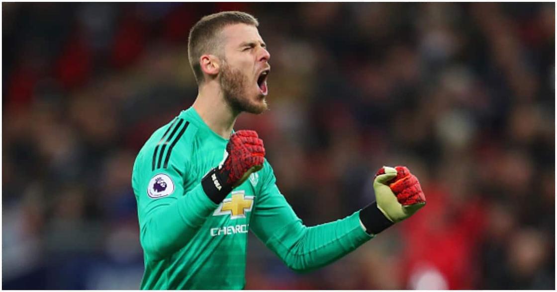 De Gea reacts while in action for Man United. Photo: Getty Images.