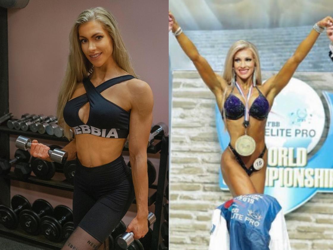 Female bodybuilders Melina Keltaniemi