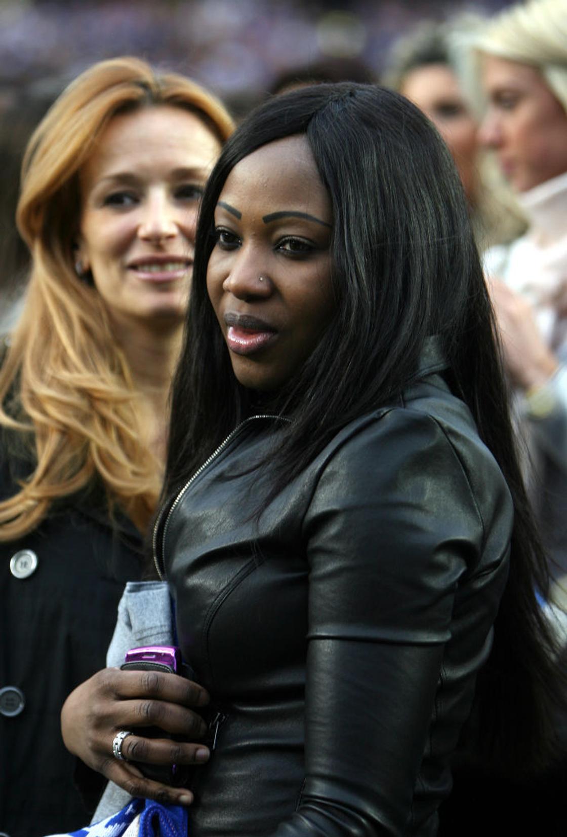 Didier Drogba's ex wife Lalla during a Chelsea Vs Wigan Athletic game at Stamford Bridge. Photo: Mike Egerton