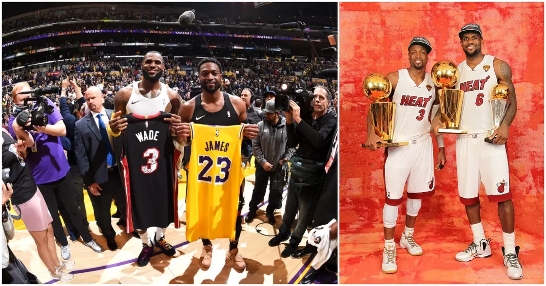 Dwyane Wade and Lebron James by Nathaniel S. Butler