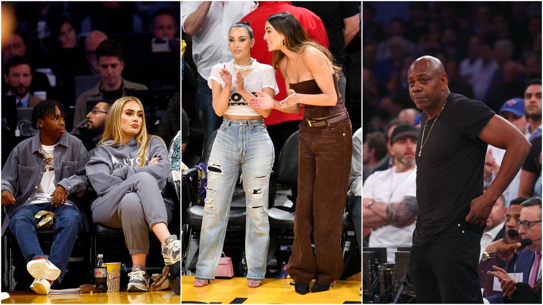 Celebrities at the NBA basketball playoffs