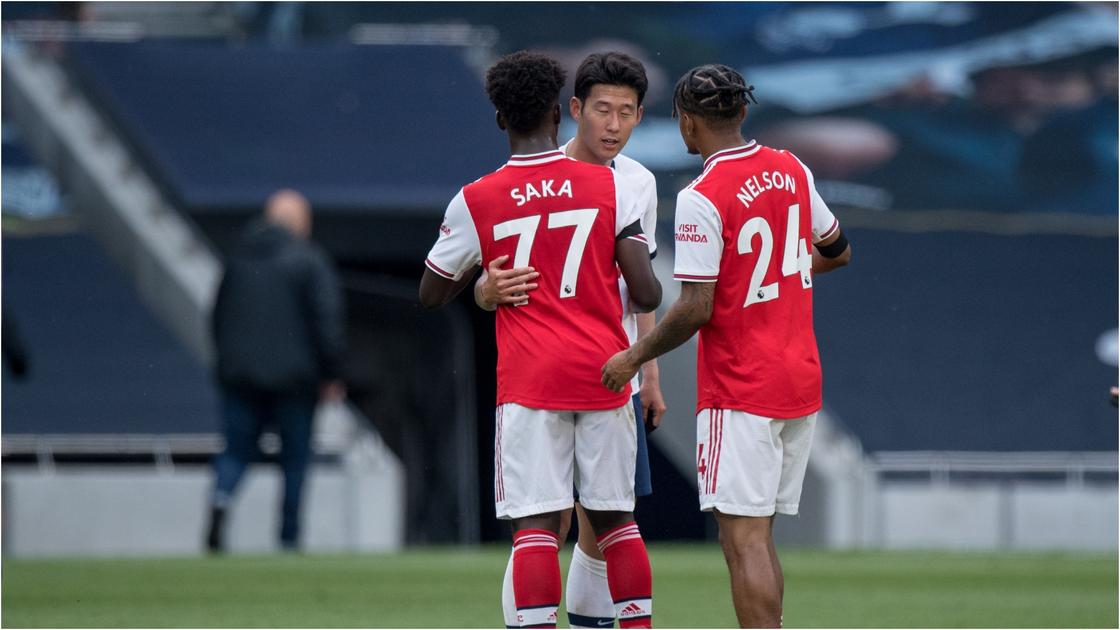 Awkward! Arsenal & Tottenham stars Bukayo Saka & Son Heung-min