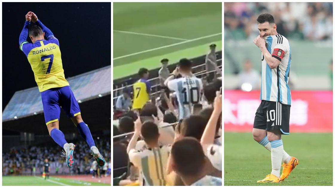 Cristiano Ronaldo mocked Lionel Messi's shirt celebration to a