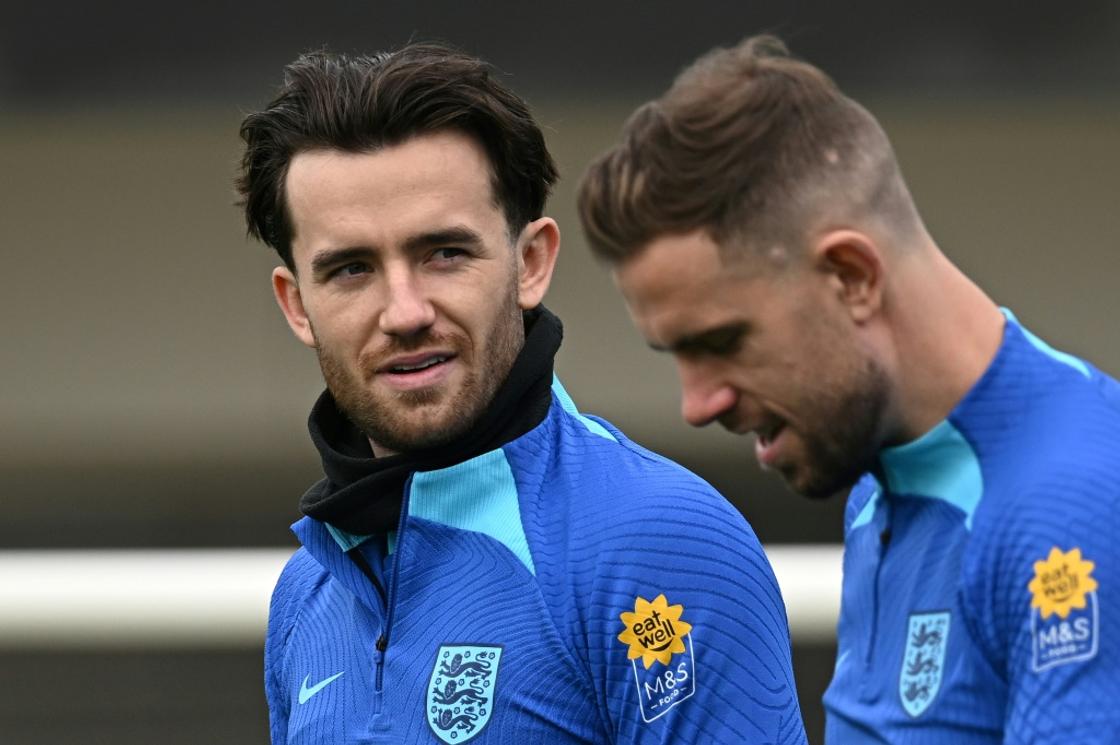 Ben Chilwell (left) is back in the England squad after missing the World Cup through injury