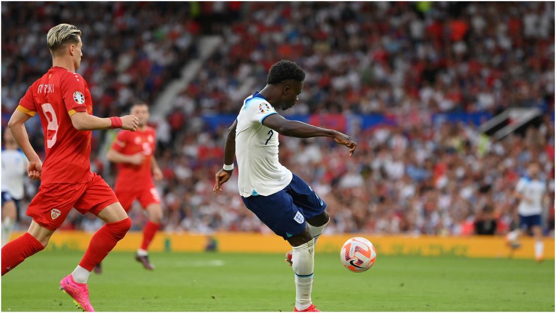 Bukayo Saka Nets Hat-trick As England Hit North Macedonia For Seven