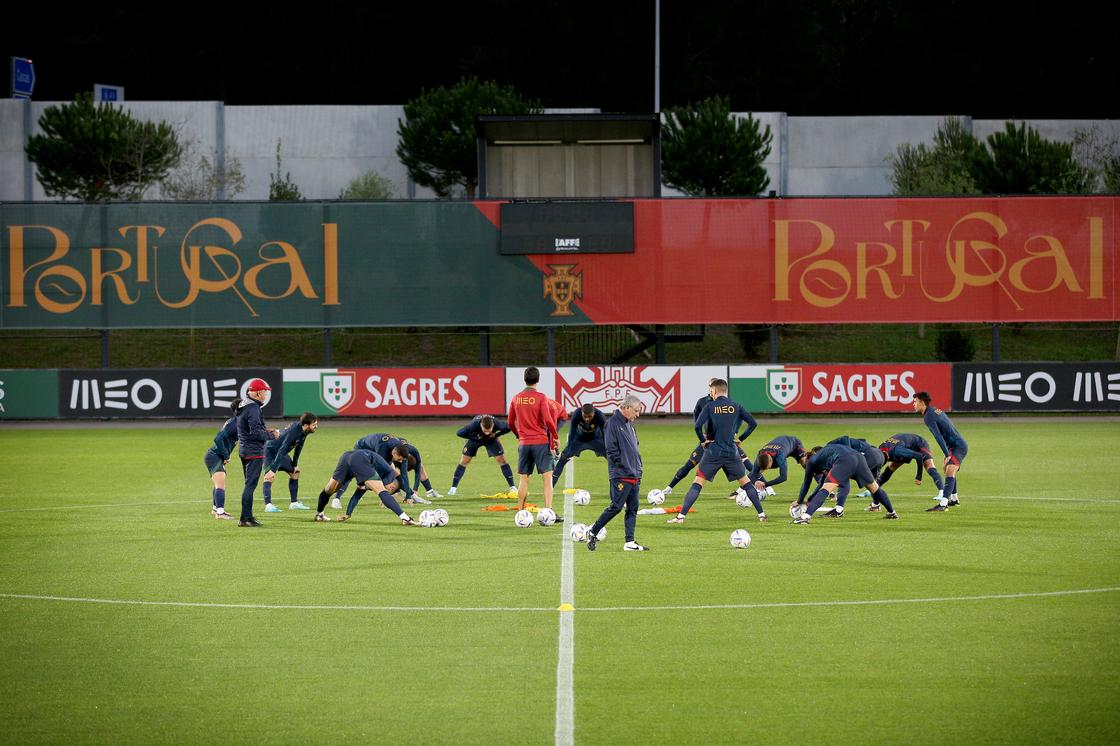 Lisbon, Portugal. 27th May, 2021. Portugal's football team players