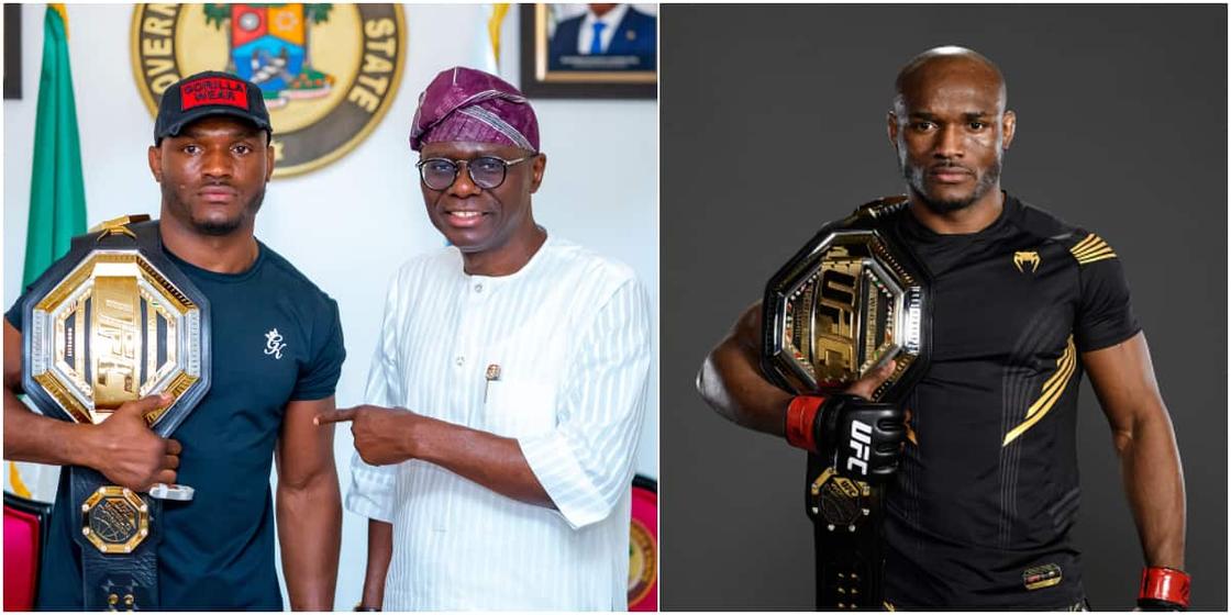 UFC Welterweight Champion Kamaru Usman Visits Lagos Gov Sanwo Olu