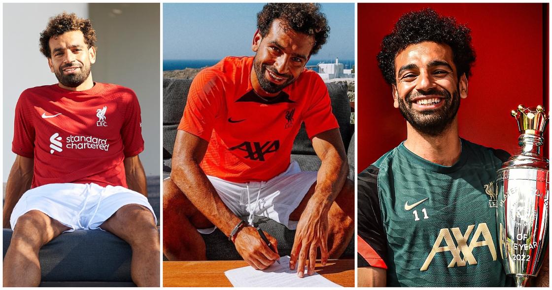 Liverpool FC - All smiles from Mohamed Salah in training last night 