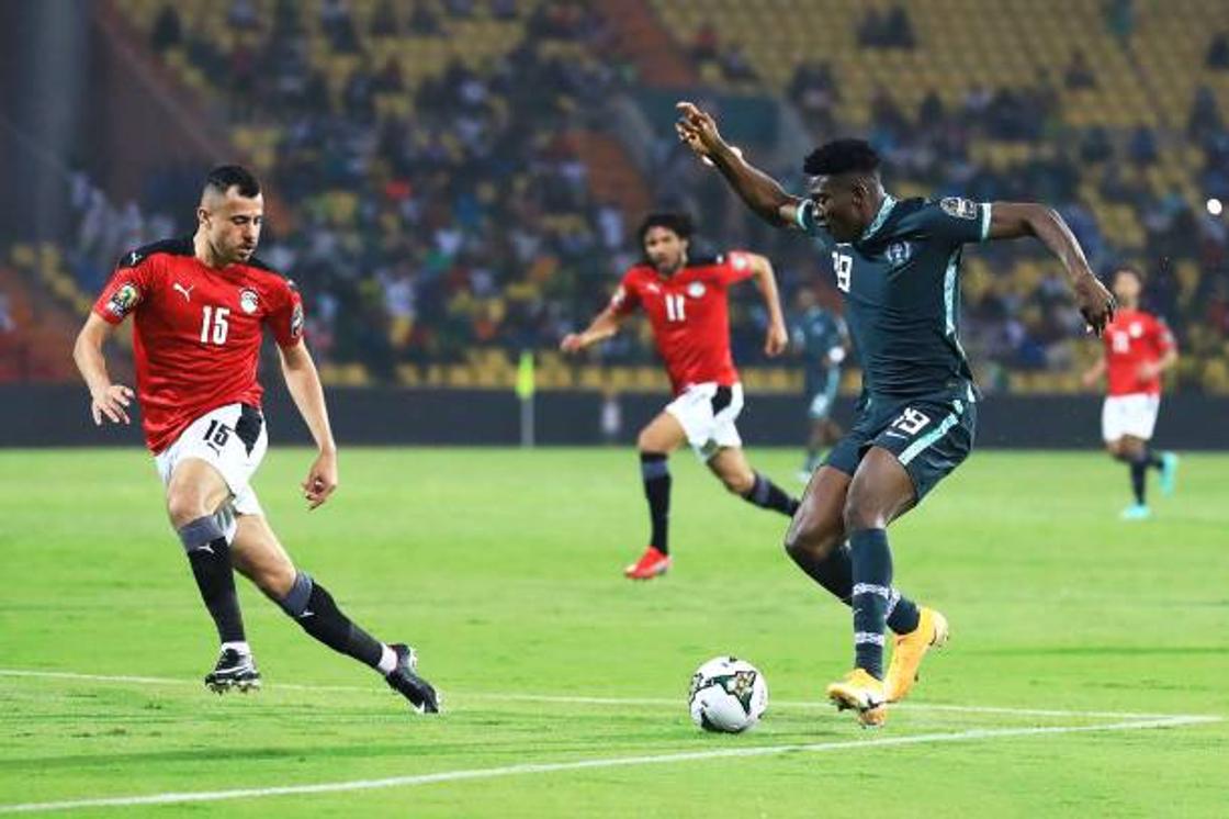 Super Eagles striker Taiwo Awoniyi in action