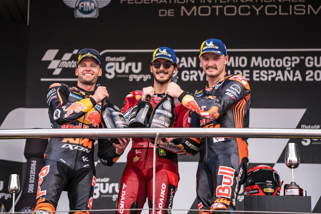 brad binder, afrika selatan, grand prix spanyol, motogp, francesco bagnaia, ducati, ktm