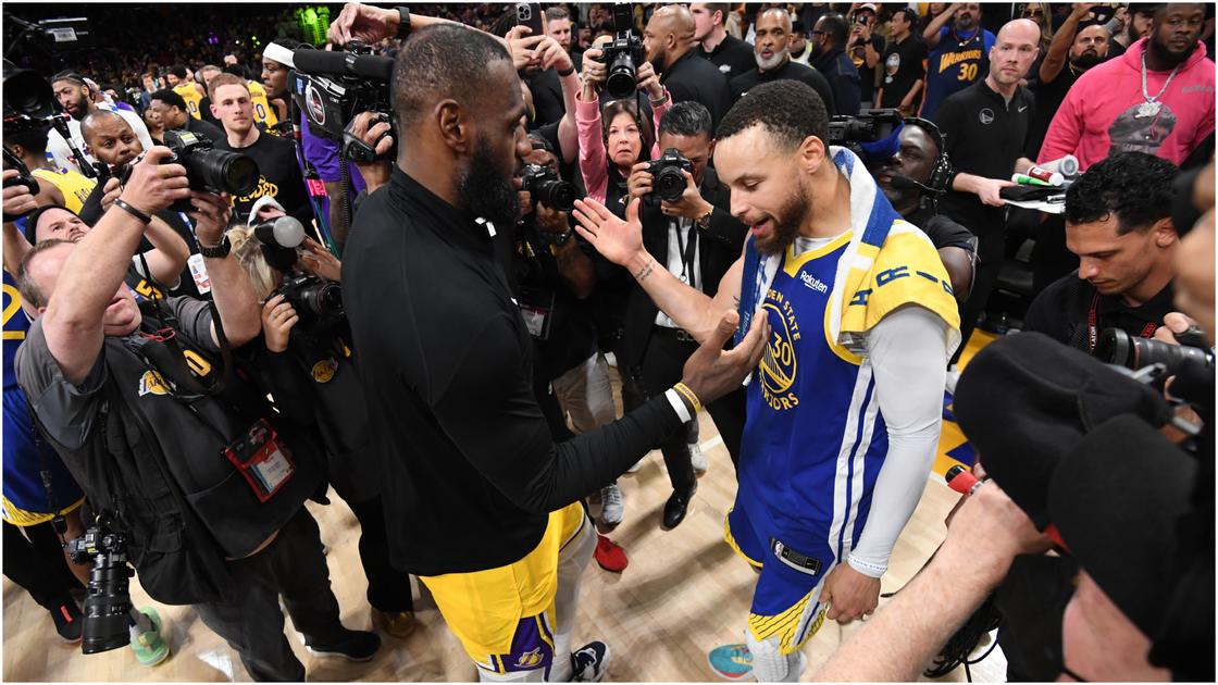 Stephen Curry and LeBron James Share Wholesome Moment After Game 6: Video -  SportsBrief.com