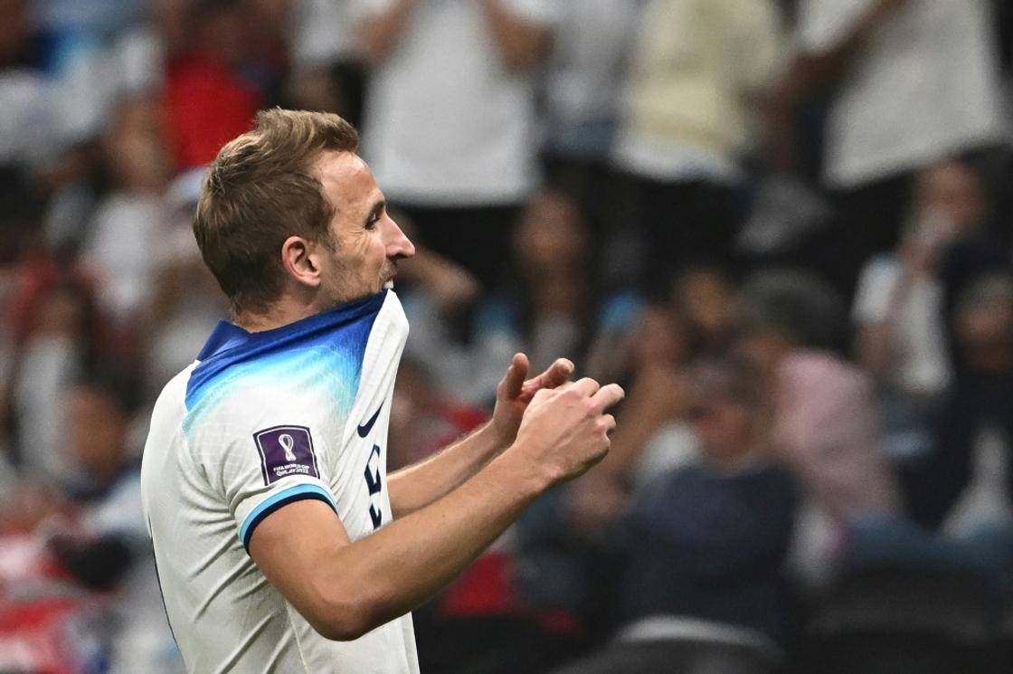 Harry Kane reacts after missing a crucial 84th minute that would have equalised England's World Cup quarter-final with France