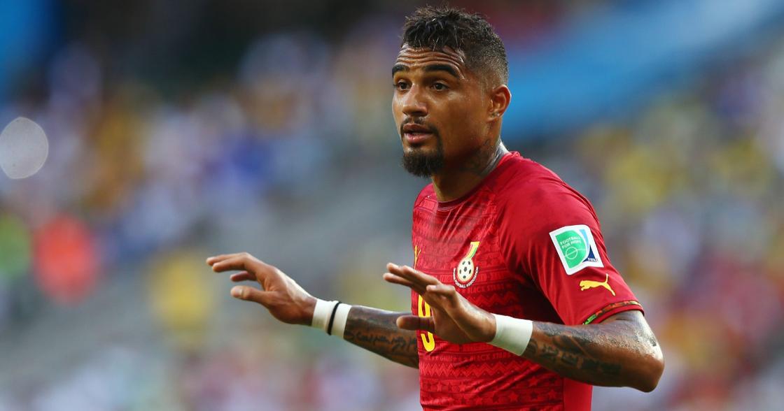 Ghanaian forward Kevin Prince Boateng playing for the Black Stars. SOURCE: Twitter/ @ghanafaofficial