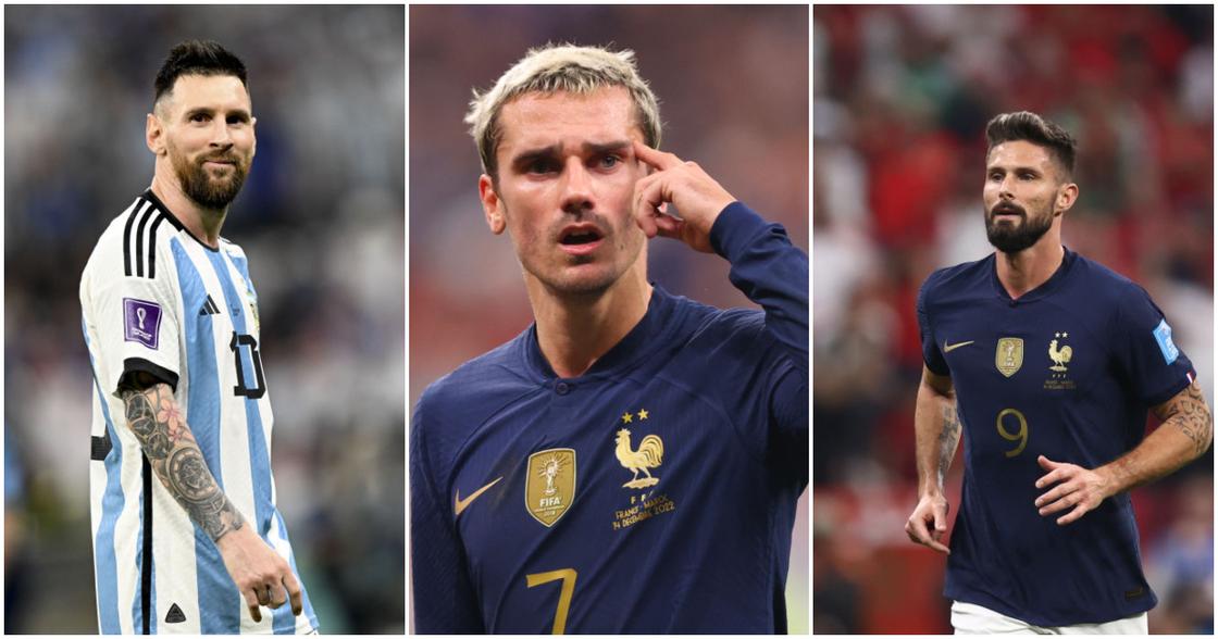 Lionel Messi, Antoine Griezmann, Olivier Giroud, World Cup, Argentina, France