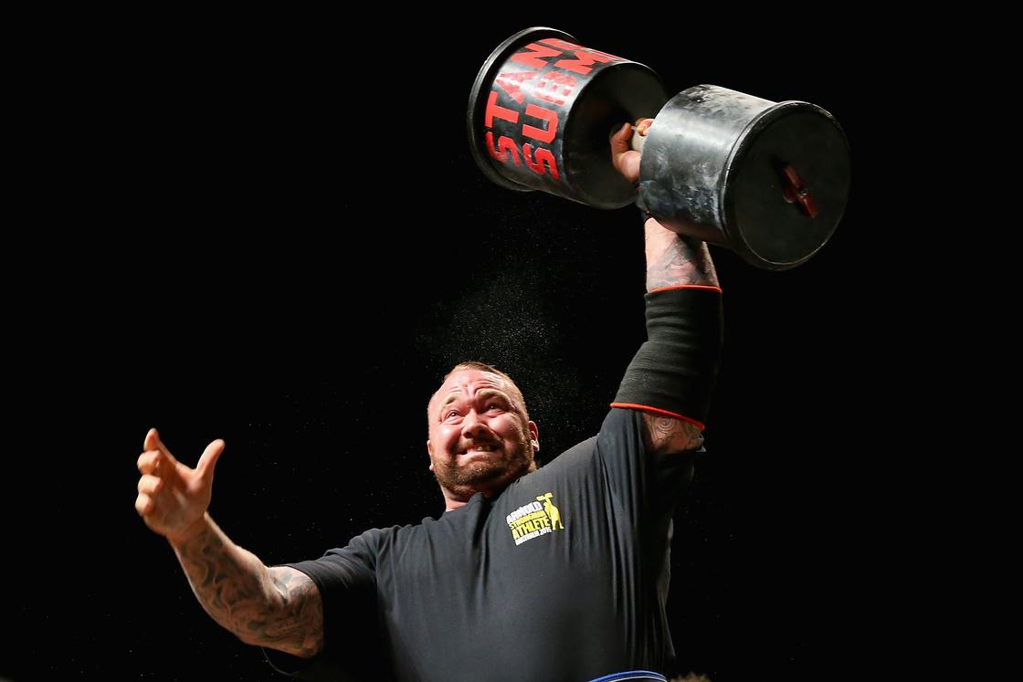 Hafthor Julius Bjornsson of Iceland competes in the Arnold Classic Professional Strongman competition during the 2016 Arnold Classic on March 19, 2016 in Melbourne, Australia. He is one of the best powerlifters in Europe.