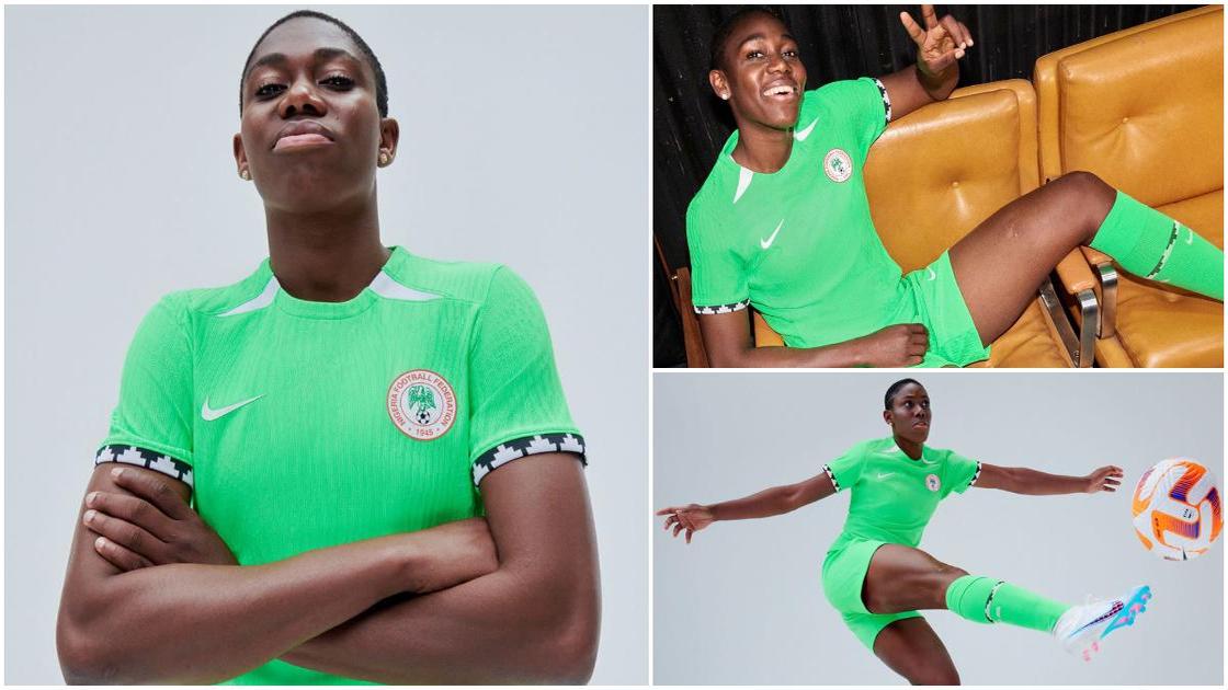 Barcelona Femeni Star Asisat Oshoala Models in New Nigeria Jersey