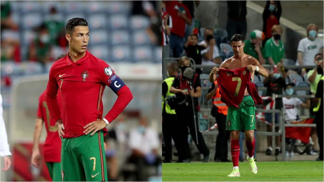 Cristiano Ronaldo BANNED for next Portugal game after taking off shirt  after record-breaking goal as referee apologises