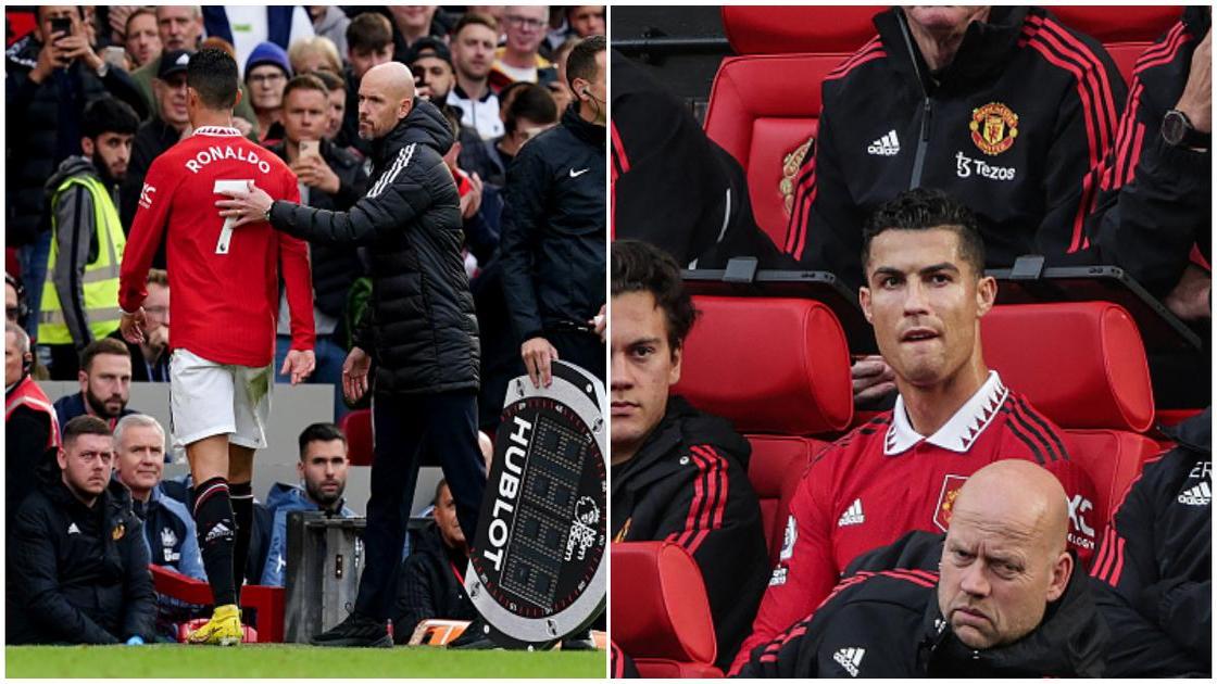 Cristiano Ronaldo fumes after being subbed off vs Newcastle United