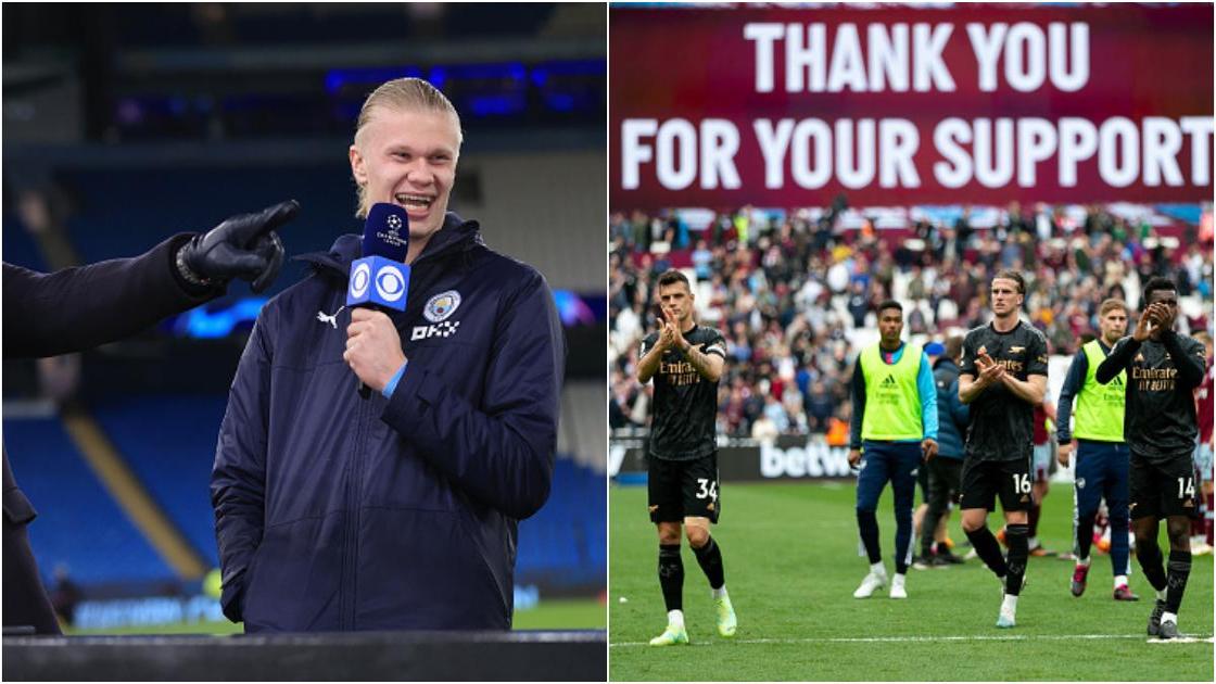 Erling Haaland appears to mock Arsenal after West Ham draw with telling tweet