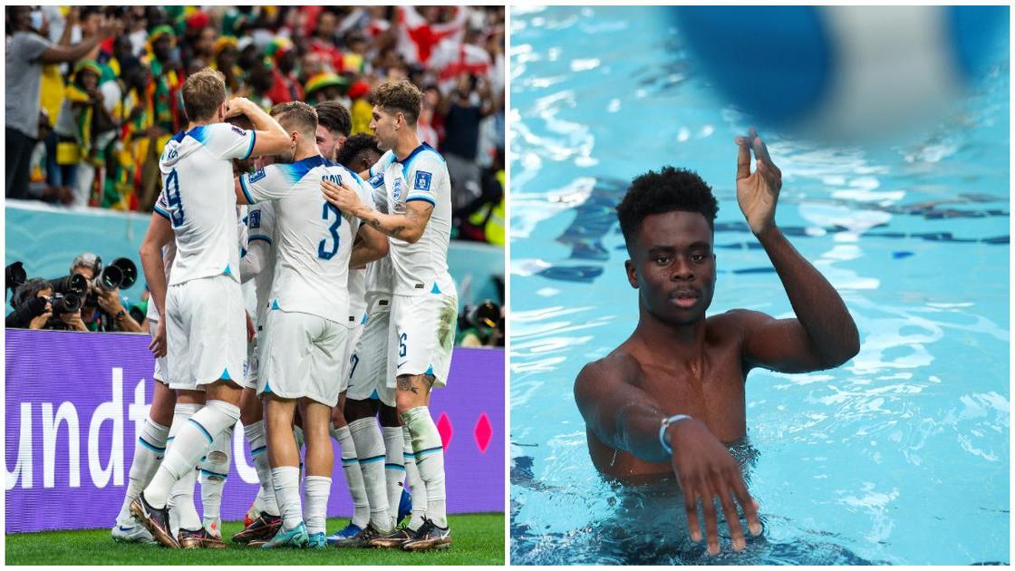 World Cup: England players storm the pool to relax after beating Senegal, photos