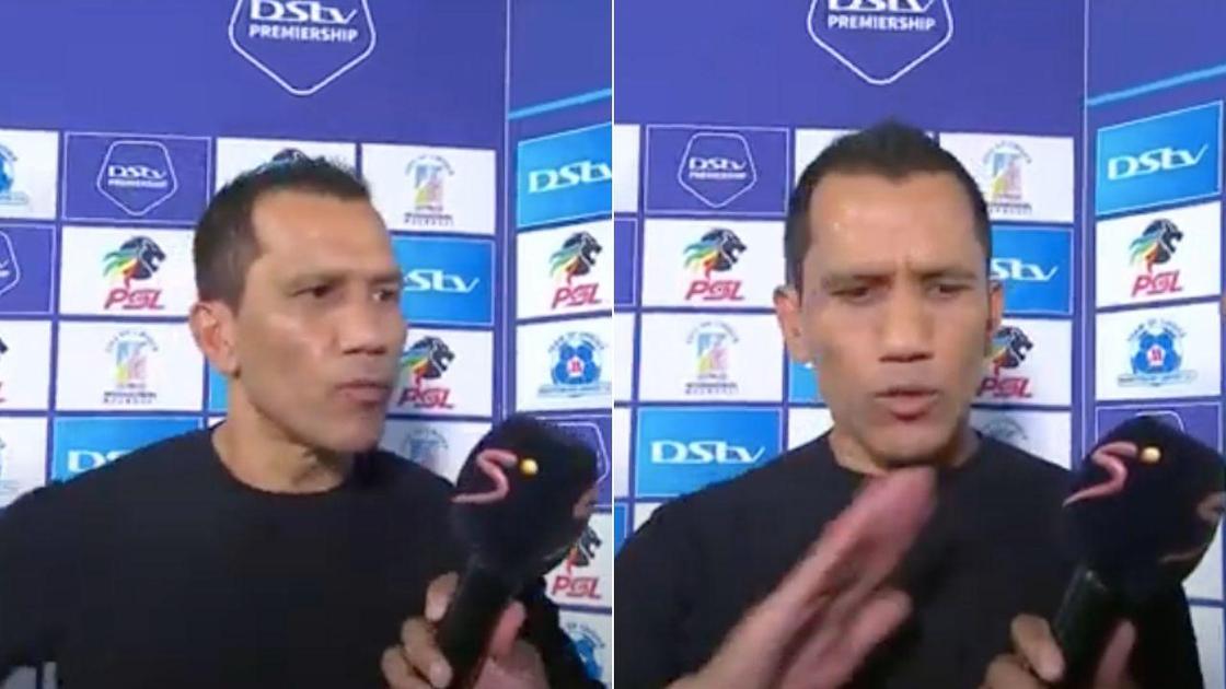 Kaizer Chiefs penalty: Video shows Maritzburg United Fadlu Davids storming out of interview