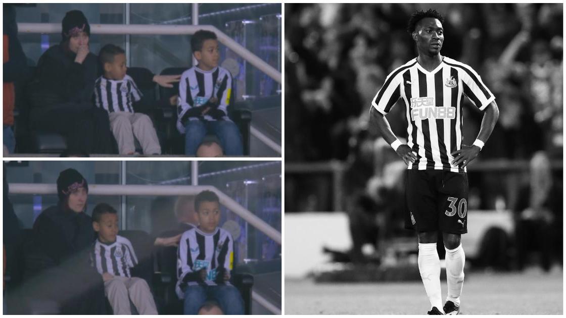 Video: Christian Atsu's wife breaks down in tears during tribute for late player at St James' Park