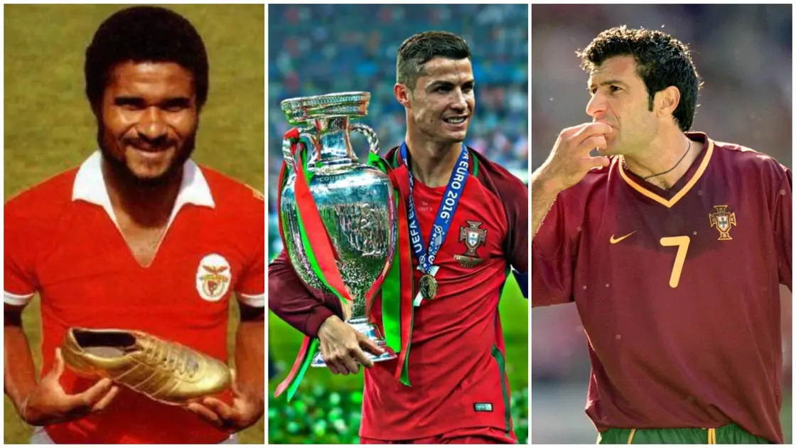 Sporting CP - Assumimos a nossa quota parte de culpa pelas 5 Bolas de Ouro.  Parabéns, Luís Figo e Cristiano Ronaldo! #ACulpaÉDoSporting