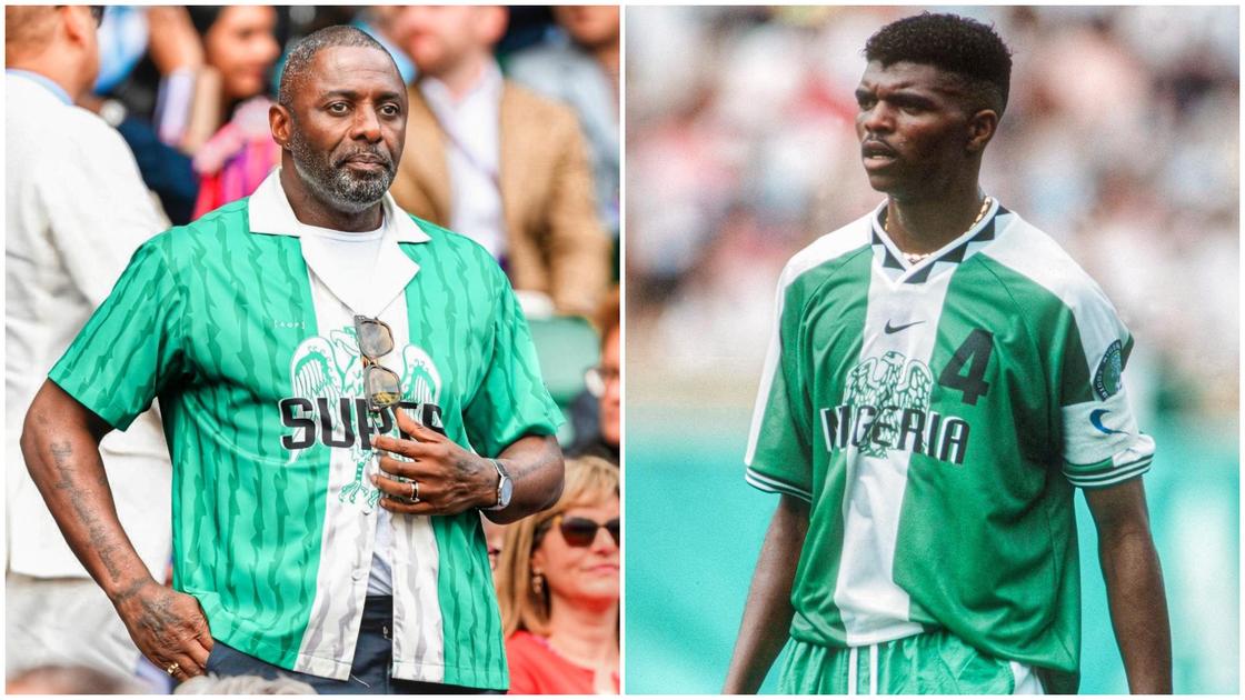 Photo Story]: Idris Elba Attends Wimbledon Finals Wearing 1996 Custom Super Eagles  Jersey - FUTBALL NAIJA