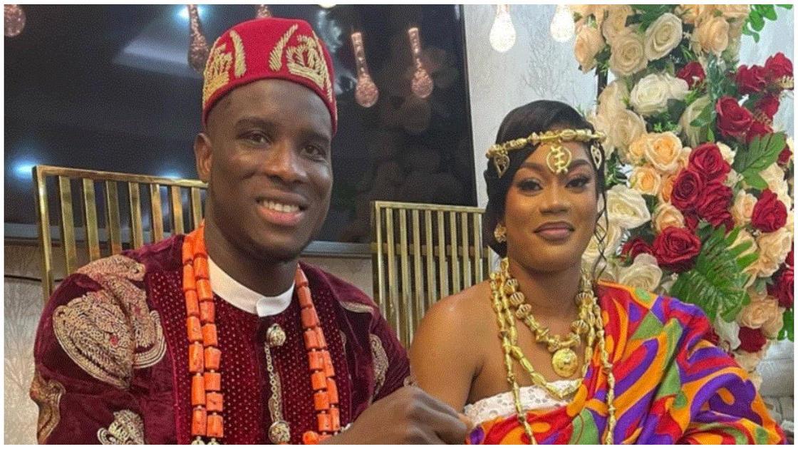 Super Eagles star Paul Onuachu storms Ghana to marry beautiful damsel