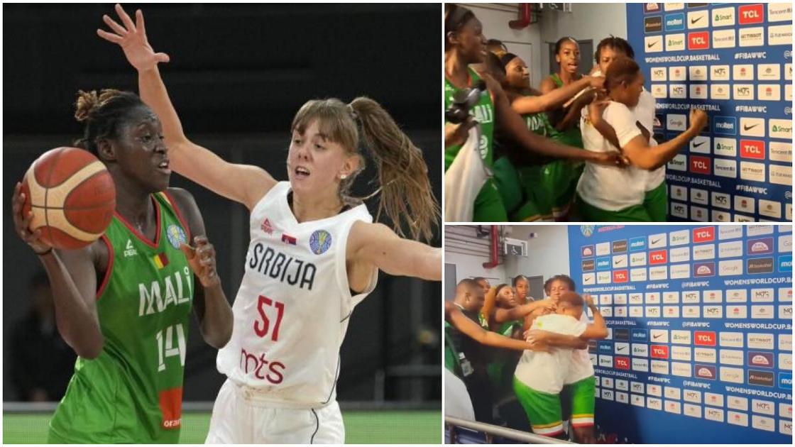 Footage of shameful moment Mali's female Basketball team fought during FIBA post-game interview spotted