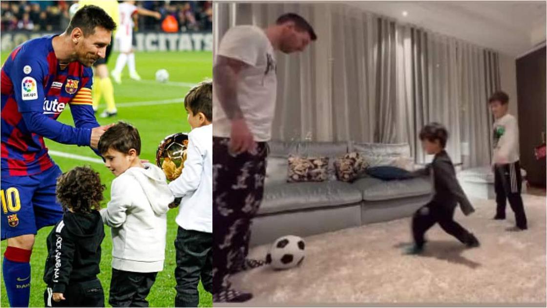 Hours after scoring brace against Club Brugge, PSG Star Lionel Messi turns his kids to opponents