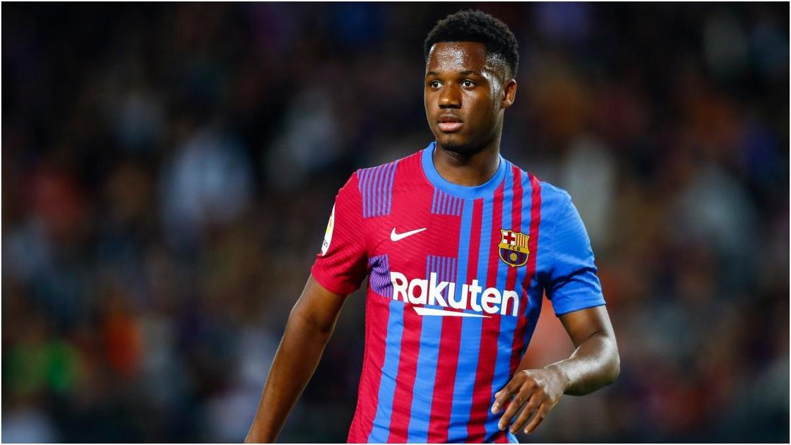 Ansu Fati given rapturous welcome by Barcelona fans at Camp Nou on his return from injury