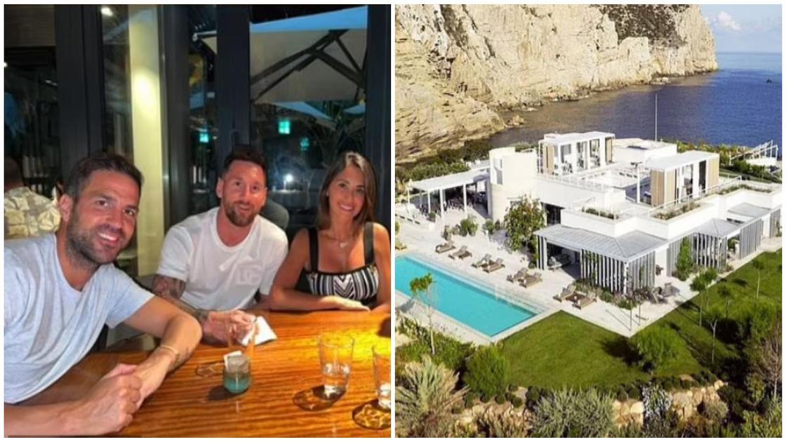 Lionel Messi spends summer vacation with best friend Cesc Fabregas in £260,000 a week six bedroom Ibiza villa