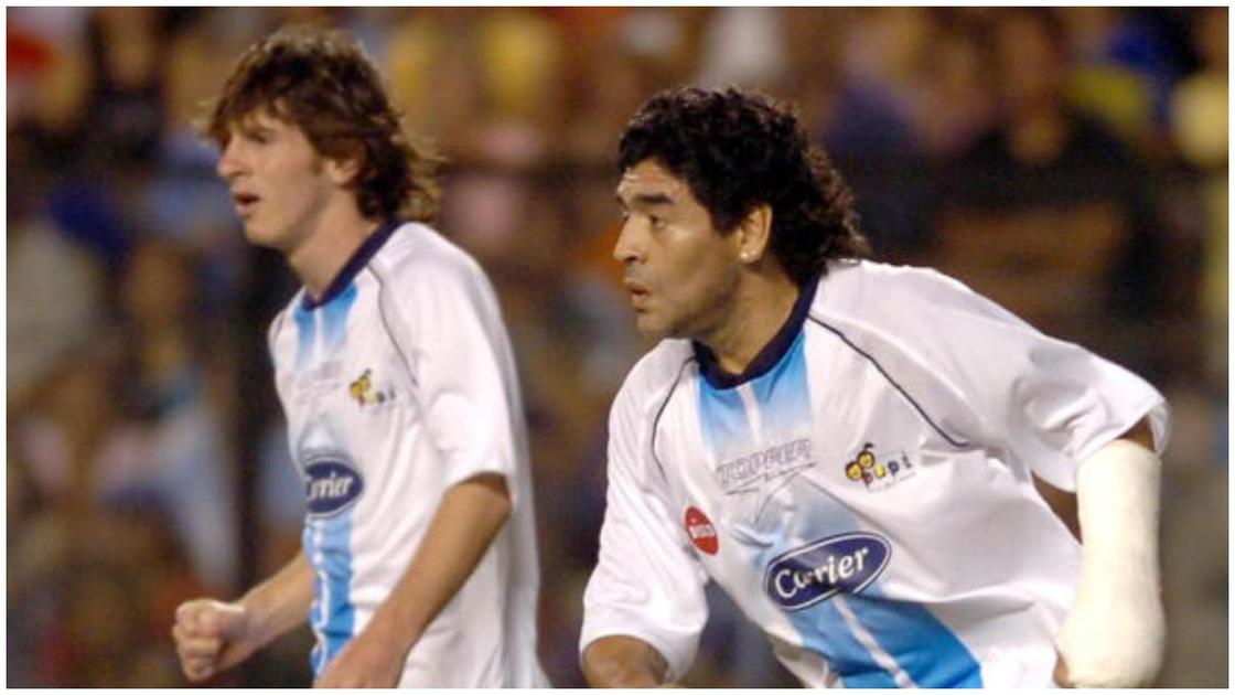 Argentine legends Lionel Messi and Diego Maradona played together in one off match despite 27 year age gap