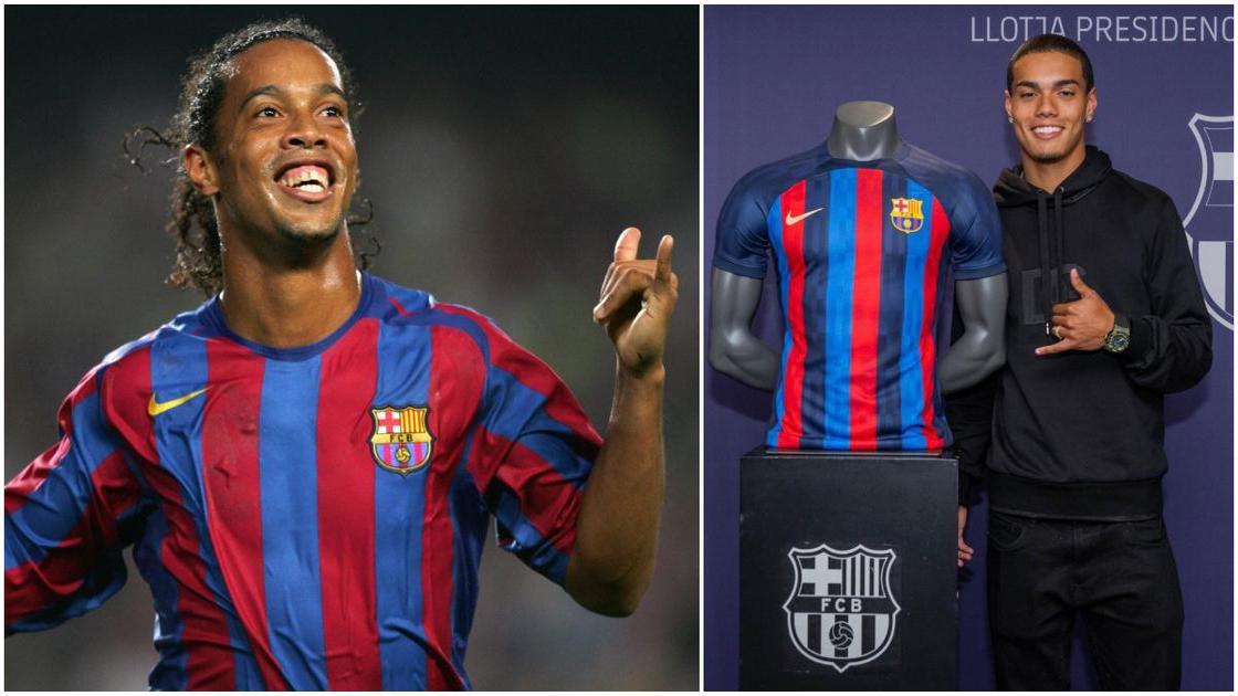 Proud father Ronaldinho sends heartwarming message to son after completing Barcelona move