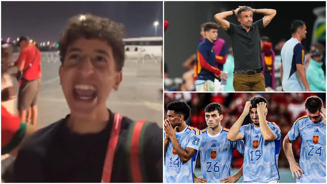 Viral footage shows Morocco fan savagely trolling Spain after World Cup elimination