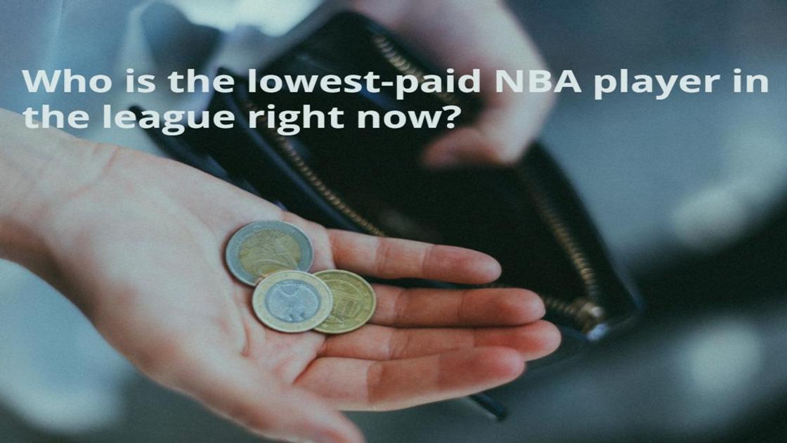 Who is the lowest-paid NBA player in the league right now?
