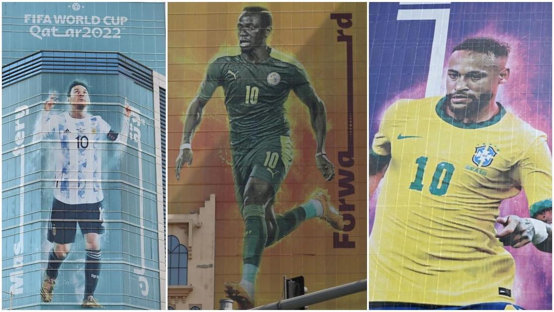 Qatar World Cup: Huge Murals of Lionel Messi, Sadio Mane, Neymar and other stars set up in Doha