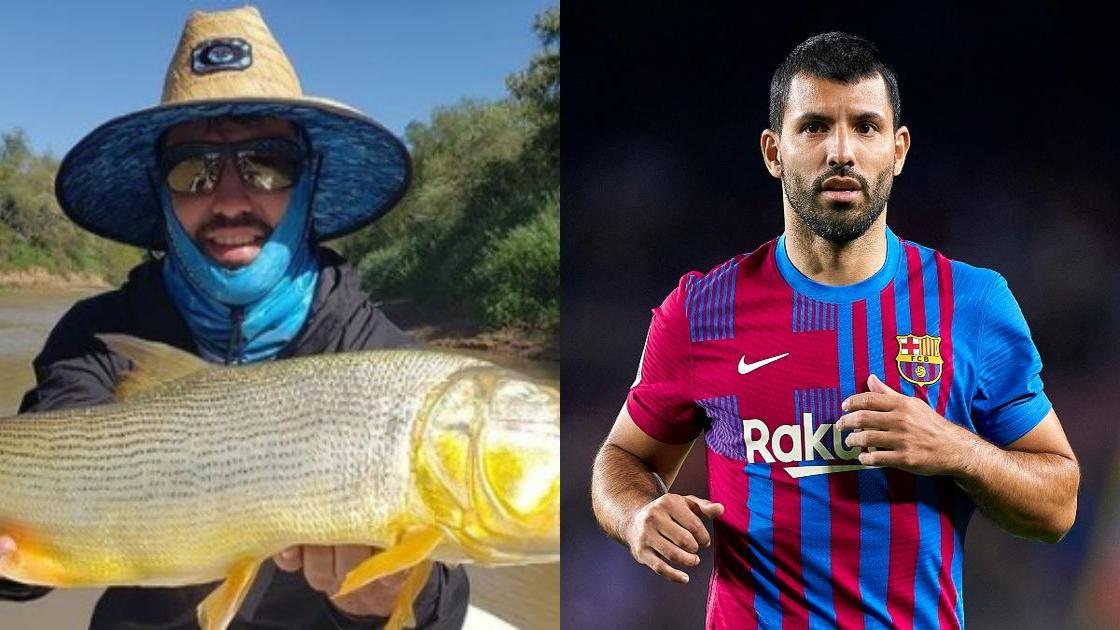 Life after retirement: Man City legend Sergio Aguero enjoys fishing day out with friends