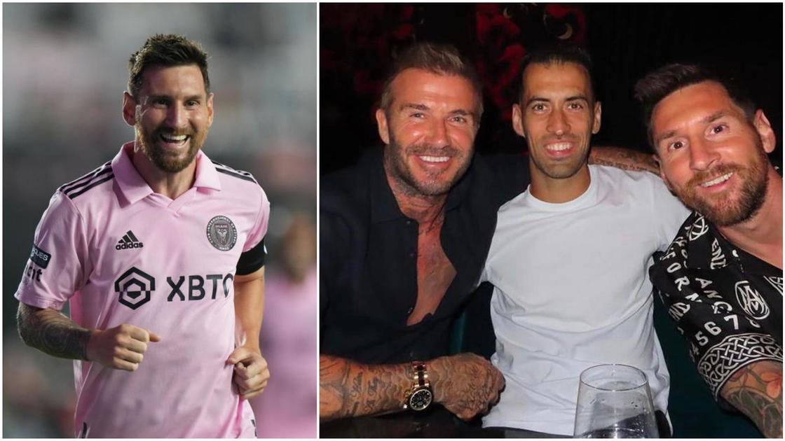 Messi enjoys casual night with David Beckham, Sergio Busquets in Miami